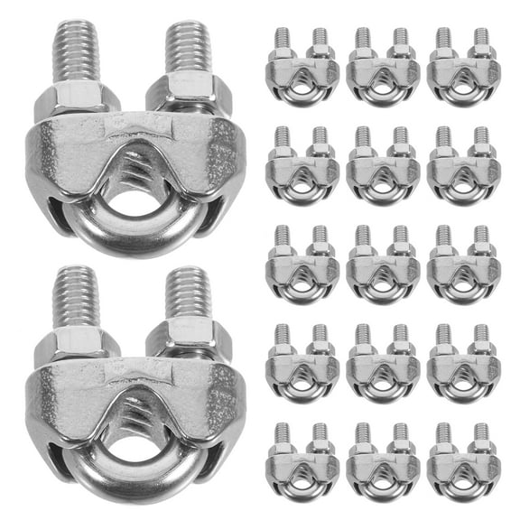 20 Pcs Cable Clips Outdoor Activities U Clamp Cable Clamp Wire Clamp Stainless Steel