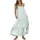 thumbnail image 1 of SAYOO Vestido largo sin mangas para mujer, estampado a cuadros, con lazo, sin espalda, vestido holgado SAYOO S-XL, 1 of 10