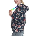 thumbnail image 2 of Honeii Sailboat And Wave Pattern Womens Oversized Hoodies Long Sleeve Sweatshirts Pullover Fall Outfits with Pocket-, 2 of 7