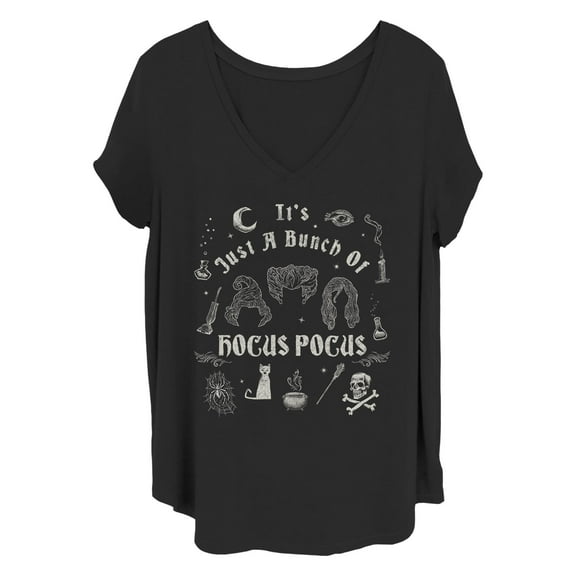 Women's Hocus Pocus It’s Just a Bunch of Icons Graphic T-Shirt