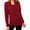 Red, variant on Autumn Female Loose Blouse Women Knitted Solid Color Deep V Neck Two Piece Long Sleeve Sweater Blouse Long Sleeve Tops