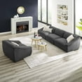 thumbnail image 2 of Armchair and Sofa Set, Fabric, Dark Grey Gray, Modern Contemporary Urban Design, Living Lounge Room Hotel Lobby Hospitality, 2 of 10