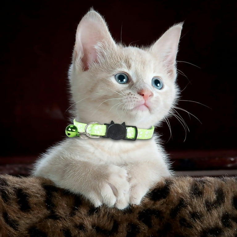 Breakaway Cat Collar with Bell Safety Reflective Nylon Adjustable