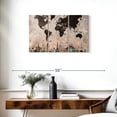 thumbnail image 3 of Elephant Stock Grunge Landmarks World Map Wall Art - Horizontal Multi Panel Canvas - Living Room Wall Decor - Map Multi Panel - Brown And Gray Decor - 33" x 20", 3 of 8