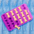 thumbnail image 1 of Moldes de silicona reutilizables con forma de hueso de perro, bandeja de cubitos de hielo flexible y antiadherente, molde para hacer dulces y chocolate para hornear golosinas para perros,, 1 of 7