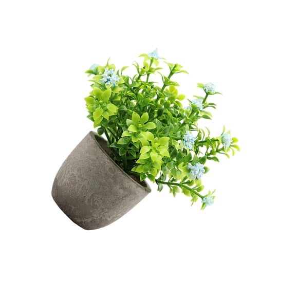 Billuyoard Decoración artificial elegante plástica de la planta en conserva fácil limpiar mantenimiento bajo interior o al aire libre Decoración aliento de bebé azul