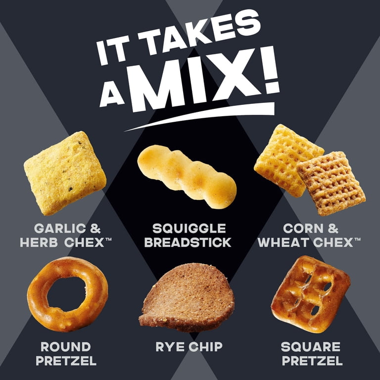 Chex Mix, Snack Mix, 2.5 oz, Bold Garlic and Herb Snack Cup