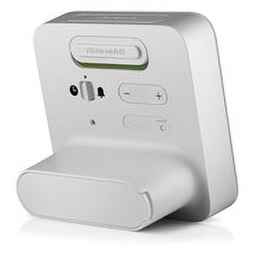 Braun BC09W: Modern White Digital Alarm Clock with Snooze, Negative LCD Display, and Quick Set
