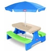 Little Tikes Easy Store Kids Picnic Table with Umbrella. BIG Size! Seats up to 6 kids.