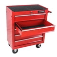 thumbnail image 4 of 5-Drawer Rolling Tool Chest, Metal Tool Storage Organizer Cart with Locking System and Wheels, Multifunctional Mechanic Tool Cart for Garage, Warehouse, Workshop, Repair Shop, Red, 4 of 8