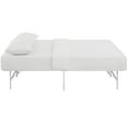 thumbnail image 4 of Modern Contemporary Urban Design Bedroom Full Size Platform Bed Frame, White, Metal Steel, 4 of 6