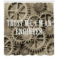 thumbnail image 3 of Ambesonne Engineering Shower Curtain, Funny Engineer Words, 69"Wx75"L, Pale Sepia White, 3 of 3