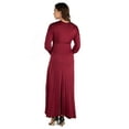 thumbnail image 3 of 24seven Comfort Apparel V-Neck Long Sleeve Maternity Maxi Dress, 3 of 4