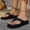black, variant on Women Platform Flip Flops, Casual Thong Sandals with Thick Sole for Daily Wear