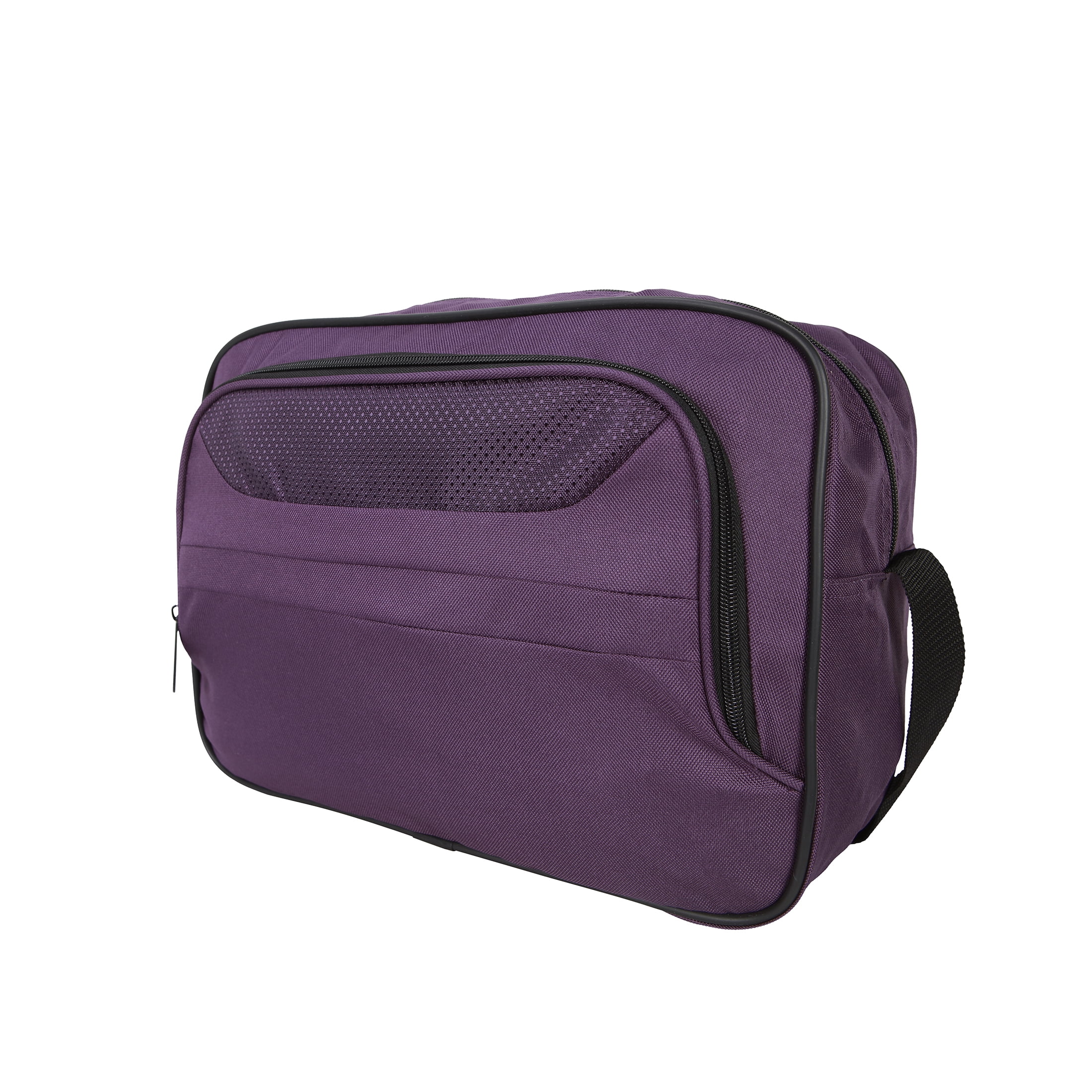 Protege 3-Piece Purple Softside Luggage Travel Set, Includes 24-inch Checked Luggage, 22-inch Carry-on Duffel and Boarding Tote, Purple