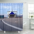 thumbnail image 1 of ABPHQTO Seafaring Laesoe Dinamarca August Ferryboat Margrete Has Arrived Cortina de ducha 160x180 cm, 1 of 1