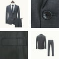 thumbnail image 2 of Finelong Slim-Fit Double-Button Business Suit Set Two-Piece Men's, 2 of 6