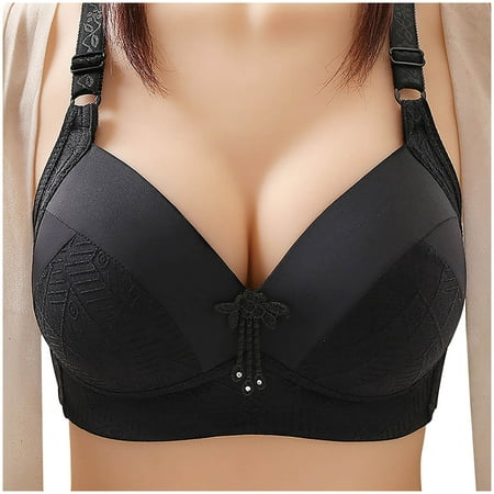 

MaFYtyTPR Bras for Women Plus Size Women s Side Retraction No Steel Ring Underwear Strap Type Thin Mould Cup Breathable Bra