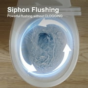 HOROW 1.28 GPF Round Two-Piece Toilet with Chair Height, Soft Seat, Single Flush, Installation Kit