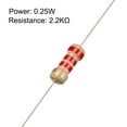 thumbnail image 2 of 1/4 Watt 2.2K Ohm Carbon Film Resistors 5% Tolerances 0.25W 400pcs 4 Color Band, 2 of 3