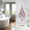 thumbnail image 2 of Yayeee 100% Cotton Hand Towels for Bathroom 16" x 28" Soft Absorbent Kitchen Towel, Light Colorful Circles, 2 of 7