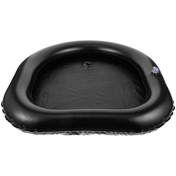 UPOUART Shampoo Basin For Bedridden Patients Inflatable Tray Black 1 Set 26.4x20.9in