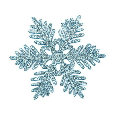

12Pcs Xmas Snowflake Anti-fade Exquisite Bright Color Artificial Fake Snowflake Pendant DIY Accessories for Bar