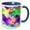 Blue/White, variant on 3drose, Colorful Spiral Pattern, Amazing Color Swirls., 11oz Two-tone Blue Mug