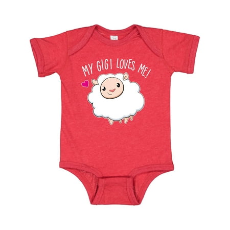 

Inktastic My Gigi Loves Me- cute sheep Gift Baby Boy or Baby Girl Bodysuit