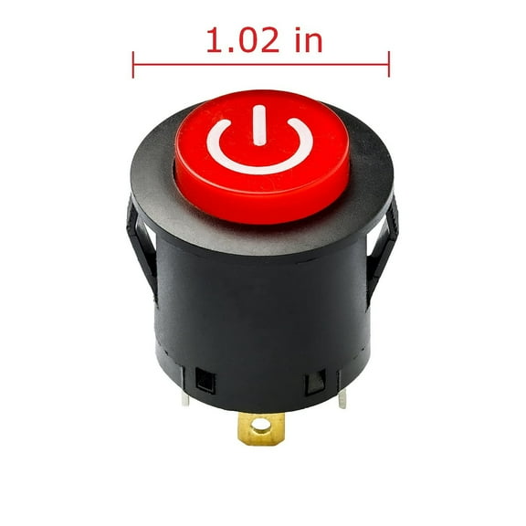 BLLYOGU Power Start Button Switch 1.02 inch for Kids' Electric Ride-On Car - Replacement Part