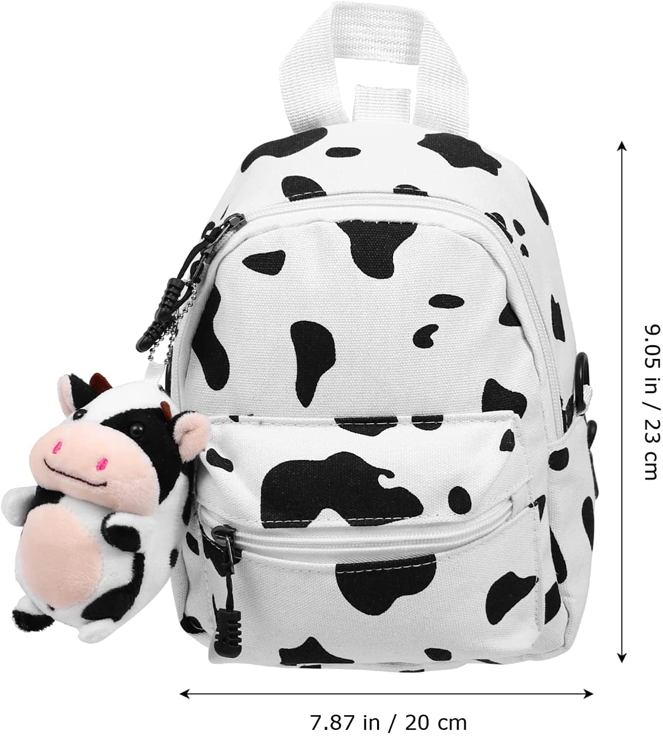 Backpack, rucksack, cow print backpack, cow print backpack with plush ...