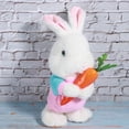 thumbnail image 4 of Juguete de peluche de conejo eléctrico de 38 cm, juguete para niños de conejo que habla y canta de alta simulación, color rosa, 4 of 9