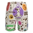 thumbnail image 6 of Kll Dog Doing Yoga Men'S Casual Summer Beach Shorts Hawaiian Shorts With Pockets-Large, 6 of 9