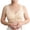 A-Beige287, variant on Daisy Bras For Older Women Front Closure Scalloped Neckline Wireless Breathable Bra Full Coverage Daily Wear Bras