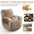 thumbnail image 3 of Eurhowing Fleece Recliner Chair Cover, Non-Slip Stretchable Recline Sofa Slipcover, Fuzzy Plush Washable Armchair Reclining Furniture Protector, Khaki, 3 of 10
