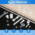thumbnail image 5 of Uxcell 150 Pack/50 Sets Nylon Hex Bolts, M4 x 8mm Plastic Full Threaded Hex Head Screws Bolts and Nuts with Flat Washers for Machinery Electronics Industrial Accessories, White, 5 of 6