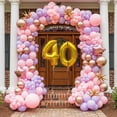 thumbnail image 4 of Gold Number 40 Mylar Foil Balloon 32" - Helium or Air Inflatable Metallic Balloons for 40th Happy Birthday Party, Anniversary, Graduation Decorations, 4 of 9