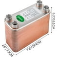 thumbnail image 2 of BestEquip Heat Exchanger 3"x7.5" 60 Plates Brazed Plate Heat Exchanger 316L 1/2" BSP FPT Heat Exchanger EATB12 Beer Wort Chiller for Hydronic Heating, 2 of 9