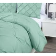 thumbnail image 5 of Chezmoi Collection Berlin Seafoam Green Pinch Pleat Twin Comforter Set, 2-Piece, Soft Pintuck, Lightweight All Season Microfiber Bedding, 5 of 8
