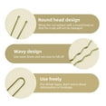 thumbnail image 3 of 100 PCS Invisible Wave Hairgrip U Shaped Hair Pins Kit Large Heavy Duty Crinkled Hair Pins for Women and Ballet Bun with Box (2.4 in, Gold), 3 of 5