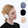 thumbnail image 3 of 2Pairs Bandless Ear Muffs Fleece Ear Muffs Thick Winter Ear Covers Cold Weather Ear Warmer for Winter Outdoors, 3 of 7