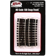 atlas code 100 nickel silver 1/3-18 radius snap-track (6/bx) ho scale trains