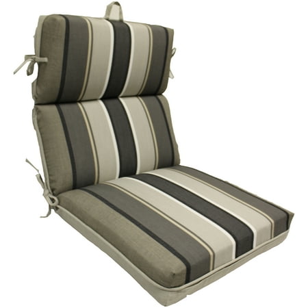 Piece Dining Chair Cushion On, Better Homes And Gardens Outdoor Patio Dining Chair Cushion Grey Stripe