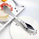 thumbnail image 2 of 2pcs Stainless Steel 3 in 1 Spork Camping Cutlery, Knife, Spoon, Fork Cutlery Combo for Camping, Hiking - q37, 2 of 5