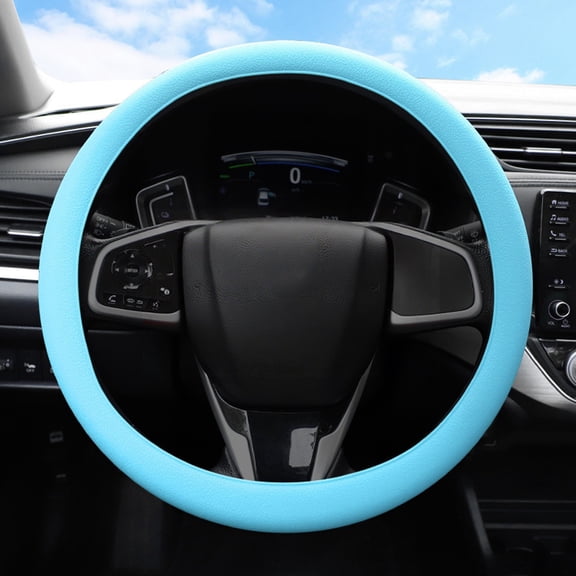 Universal Silicone Steering Wheel Cover, Non- Grip Anti-Skid Protector | All Season Comfortable Driving Enhanced Control | Stretchy Fit for Most Cars, Trucks,Interior Auto Accessories