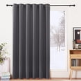 thumbnail image 3 of Cortina de ventana ancha, juego de 1, cortinas con aislamiento térmico, con ojales de aislamiento ligero y rayos UV, drapeadas de sólidos pesados, listas para instalar, 3 of 8