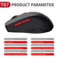 thumbnail image 4 of ruzhgo Souris Sans Fil 2,4 g 1000-1200-1600 Dpi Souris d'Ordinateur Réglable Confortable à Tenir Récepteur pour Portable 6 Boutons Souris Intelligentes avec Mini Récepteur USB 2,4 g, 4 of 6