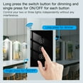 thumbnail image 3 of Zootealy Smart WiFi Dimmer Switch with Multi-Control Association, Touch Panel, 1/2/3 Way Induction, Timer Function, 90-250V, Black - Works with Alexa, 3 of 7