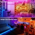 thumbnail image 3 of TJOY Tira de luces LED con control remoto de 44 teclas de 50 pies, luces LED RGB multicolor, tira de luz LED que cambia de color para dormitorio, tira de iluminación LED para decoración de habitación, 3 of 5