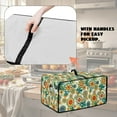 thumbnail image 6 of ZIATUBLES Toaster Oven Cover Dustproof Kitchen Appliance Storage Case Bakeware Oven Protector with Top Handle Countertop Decorative Accessories, 22.5" x 18.5" x 13", Boho Mandala Flower Green, 6 of 8